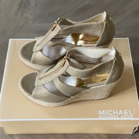 michael michael kors damita wedge|Damita Linen Wedge .